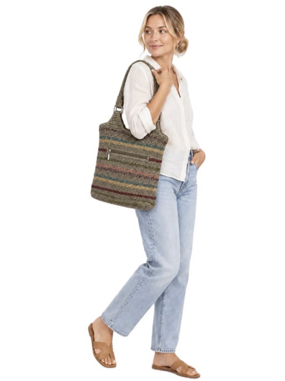 The Sak, Belle hobo bag in voyager Multicolor Striped Women's Bag